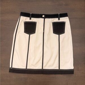 Vintage Escada Sport Bicolor A-Line Mini Skirt w/ Contrast Stitching (34)